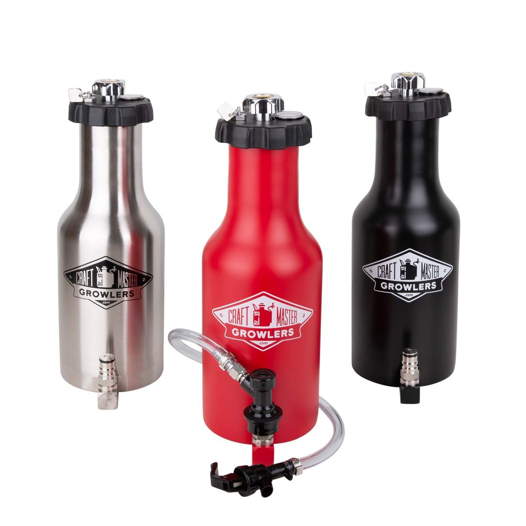 Growlveller 64 oz pressurized growler in 3 colors