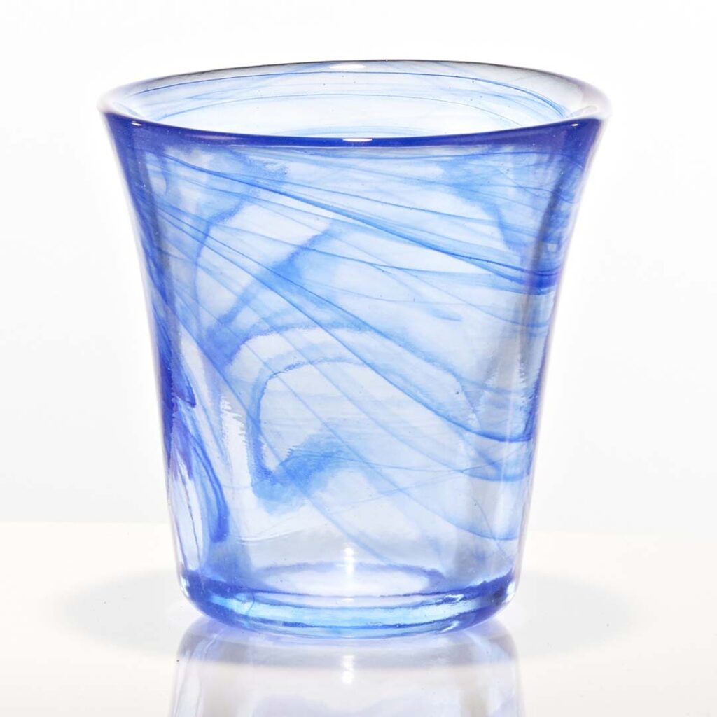 Euro Blue Hand Blown 10 Oz Rocks Glass