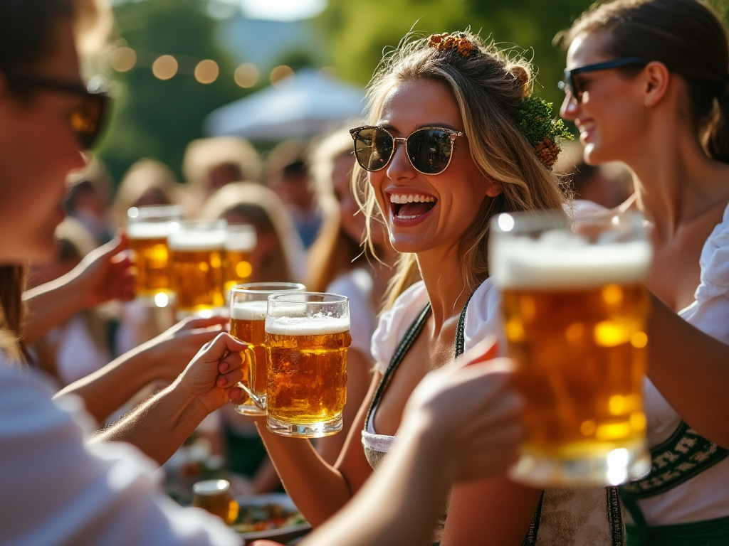 happy Oktoberfest reveler