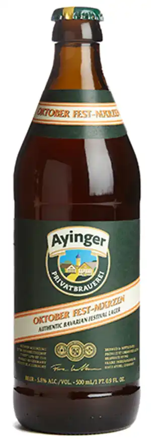 bottle of Ayinger Oktoberfest Marzen