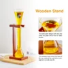 half yard glass wooden stand specifications.