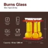 specifications for flight of mini yard glasses 7oz with stand.