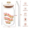 specification so the 16oz can style glass with bamboo lid and reusable straw.